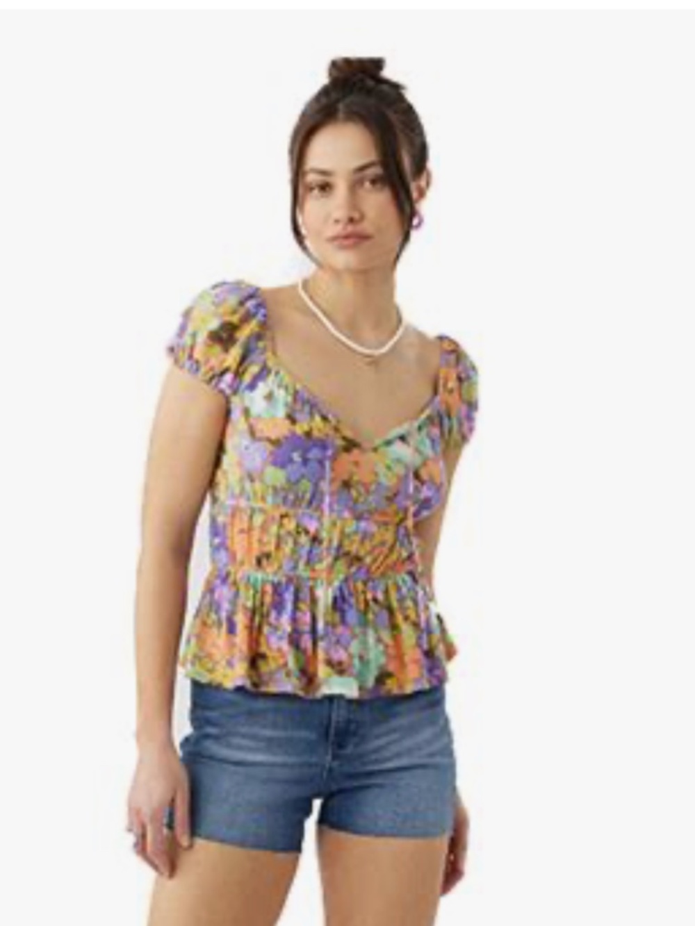 O'neill RAJA MULTI FLORAL TOP XXL NWT